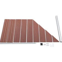 vidaXL Schuttingpaneel 95x(105-180) cm HKC bruin