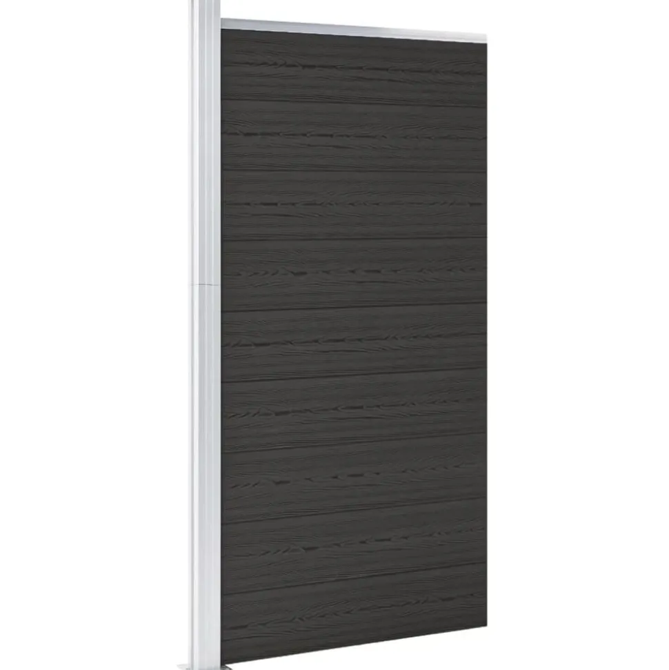 vidaXL Schuttingpaneel 95x186 cm HKC zwart