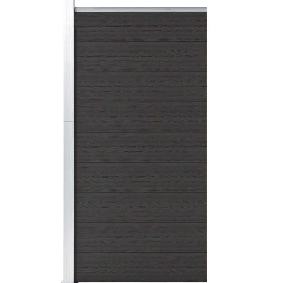 vidaXL Schuttingpaneel 95x186 cm HKC zwart