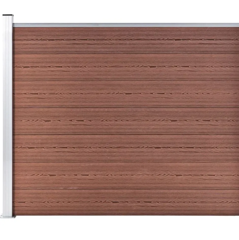 vidaXL Schuttingpaneel 175x146 cm HKC bruin