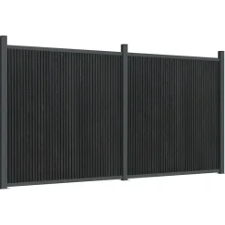 vidaXL Schuttingpaneel 353x186 cm HKC grijs