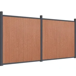 vidaXL Schuttingpaneel 353x186 cm HKC bruin