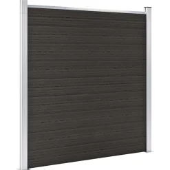 vidaXL Schuttingpaneel 180x186 cm HKC zwart