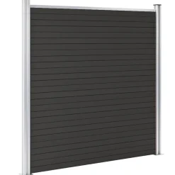 vidaXL Schuttingpaneel 180x186 cm HKC zwart