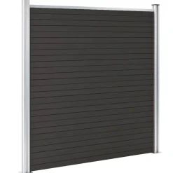 vidaXL Schuttingpaneel 180x186 cm HKC zwart