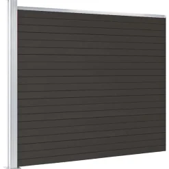 vidaXL Schuttingpaneel 175x146 cm HKC zwart