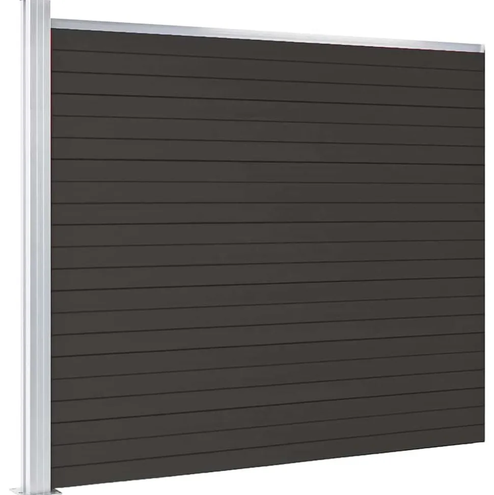 vidaXL Schuttingpaneel 175x146 cm HKC zwart