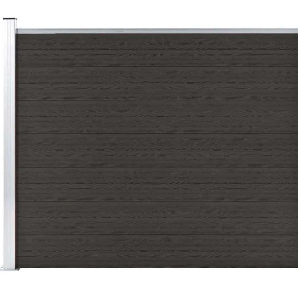 vidaXL Schuttingpaneel 175x146 cm HKC zwart