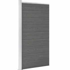 vidaXL Schuttingpaneel 95x186 cm HKC grijs