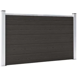 vidaXL Schuttingpaneel 180x105 cm HKC zwart