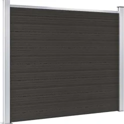 vidaXL Schuttingpaneel 180x146 cm HKC zwart