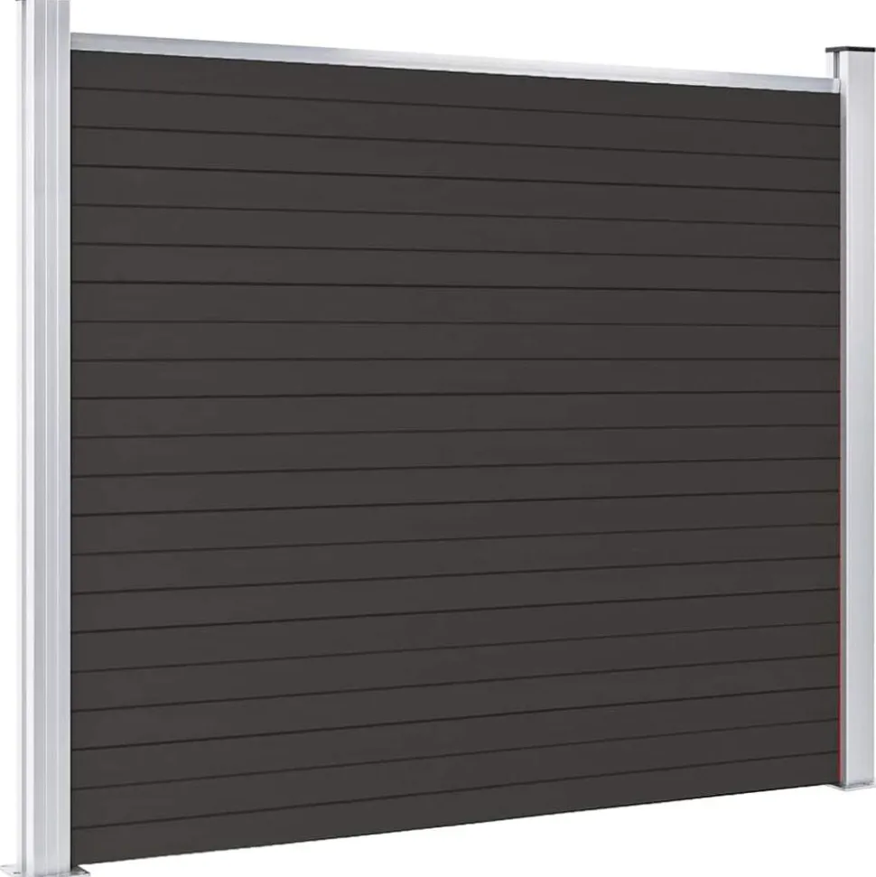 vidaXL Schuttingpaneel 180x146 cm HKC zwart