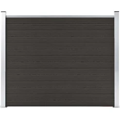 vidaXL Schuttingpaneel 180x146 cm HKC zwart