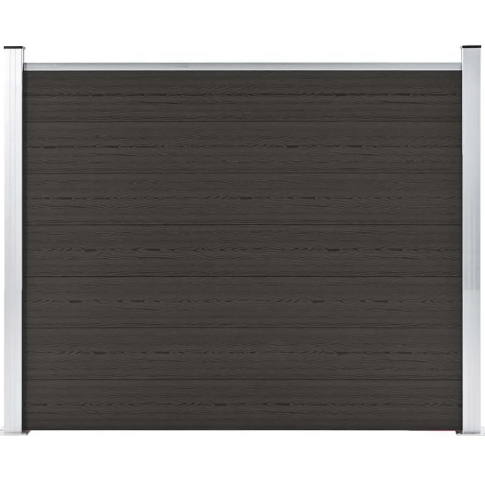 vidaXL Schuttingpaneel 180x146 cm HKC zwart