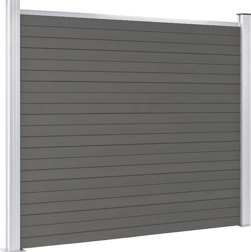 vidaXL Schuttingpaneel 180x146 cm HKC grijs