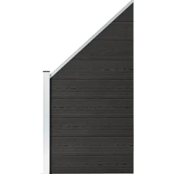 vidaXL Schuttingpaneel 95x(105-180) cm HKC grijs