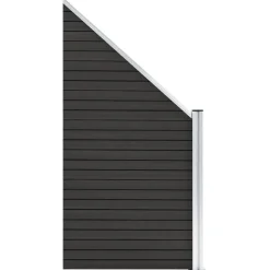 vidaXL Schuttingpaneel 95x(105-180) cm HKC grijs