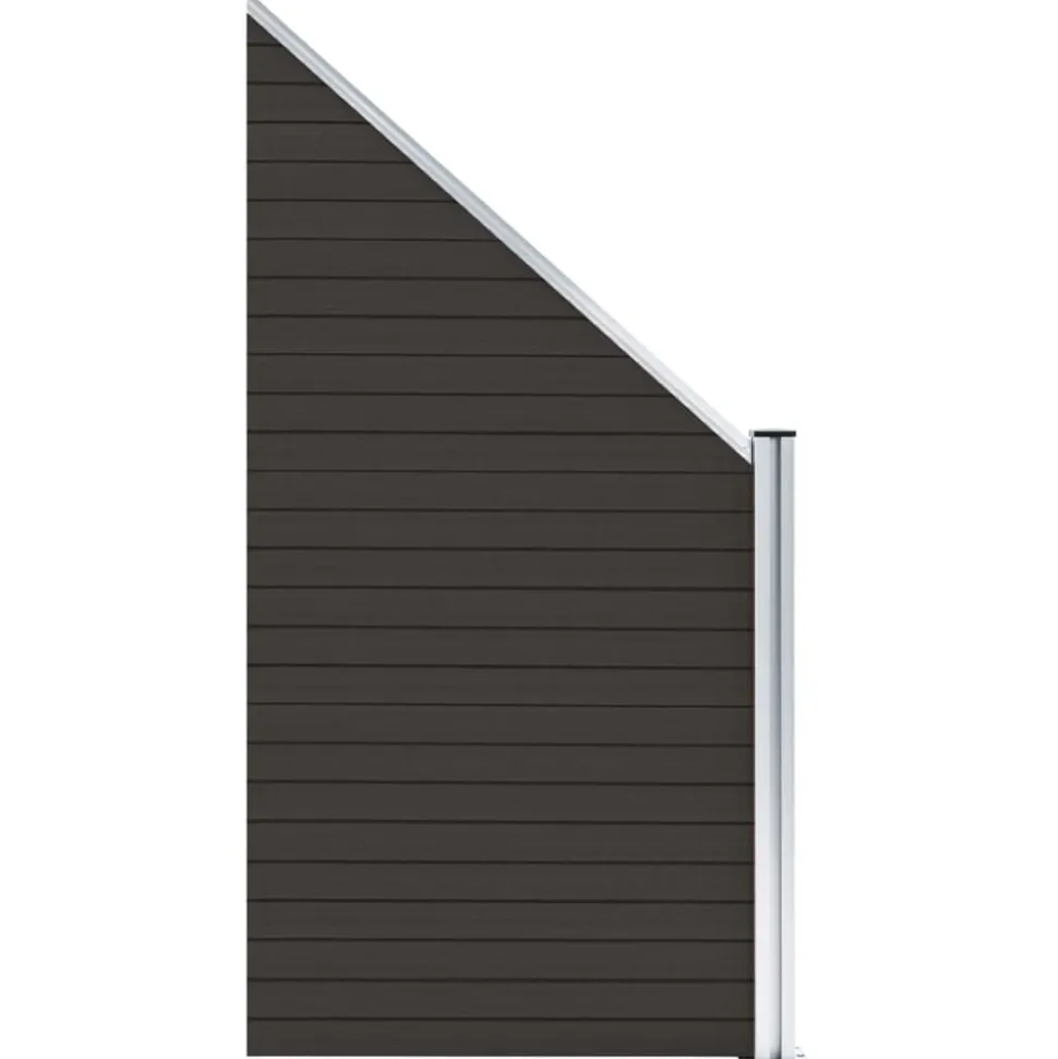 vidaXL Schuttingpaneel 95x(105-180) cm HKC zwart