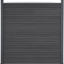 vidaXL Schuttingpaneelset 180x186 cm HKC grijs