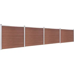 vidaXL Schuttingpanelenset 699x146 cm HKC bruin