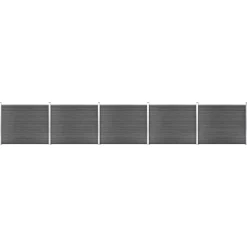vidaXL Schuttingpanelenset 872x146 cm HKC zwart