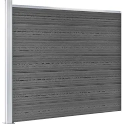vidaXL Schuttingpanelenset 872x146 cm HKC zwart