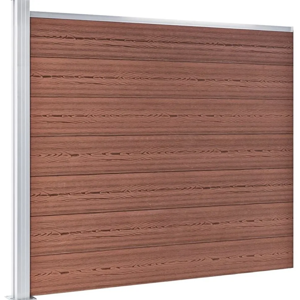 vidaXL Schuttingpanelenset 353x146 cm HKC bruin