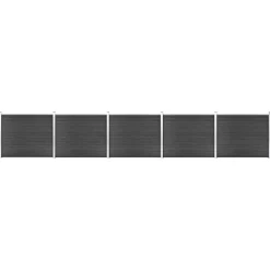vidaXL Schuttingpanelenset 872x146 cm HKC grijs