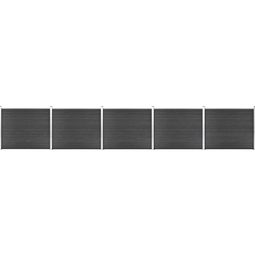 vidaXL Schuttingpanelenset 872x146 cm HKC grijs