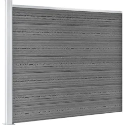 vidaXL Schuttingpanelenset 872x146 cm HKC grijs
