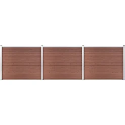 vidaXL Schuttingpanelenset 526x146 cm HKC bruin