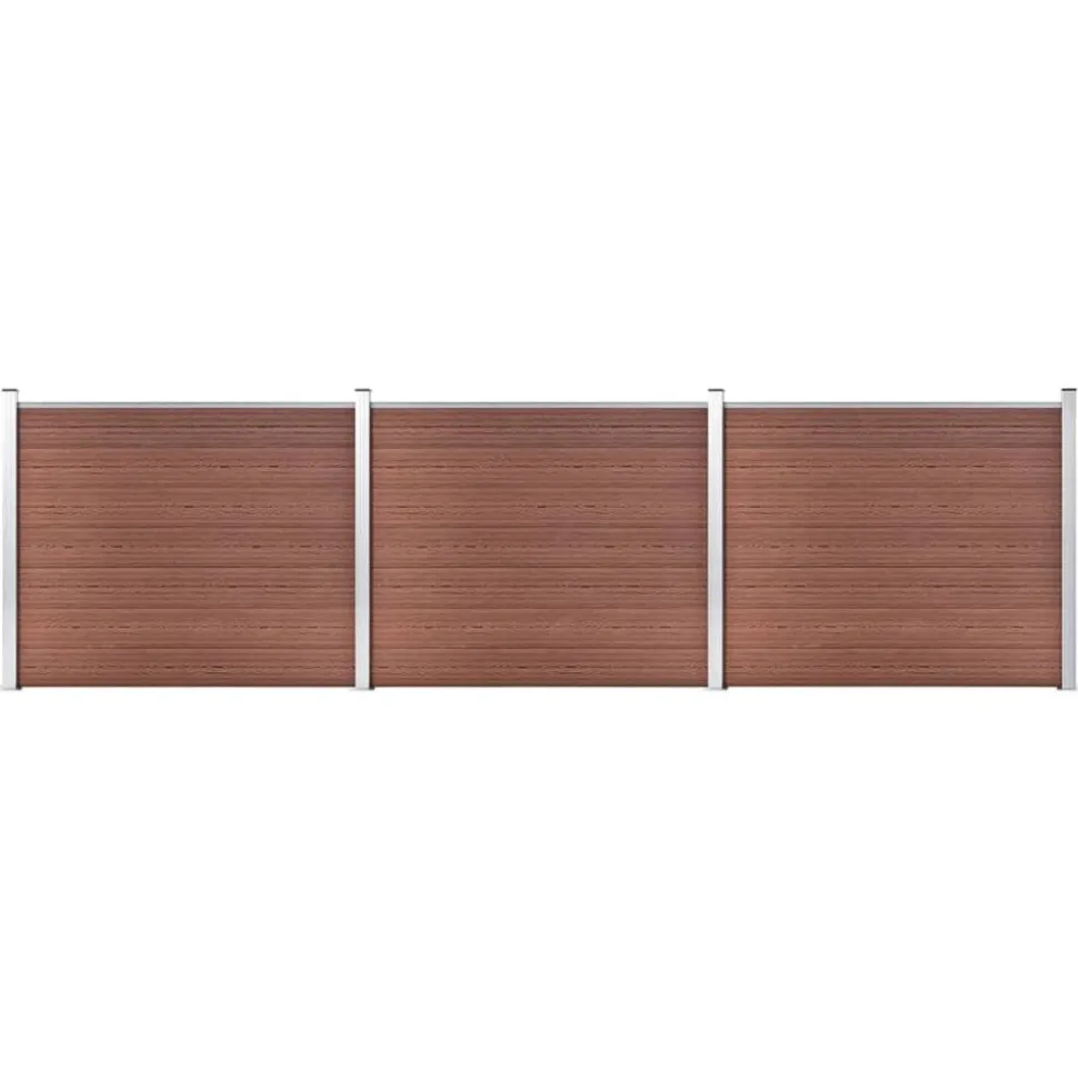 vidaXL Schuttingpanelenset 526x146 cm HKC bruin