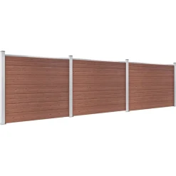 vidaXL Schuttingpanelenset 526x146 cm HKC bruin