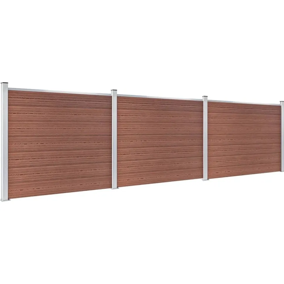 vidaXL Schuttingpanelenset 526x146 cm HKC bruin
