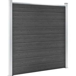 vidaXL Schuttingpanelenset 526x186 cm HKC zwart