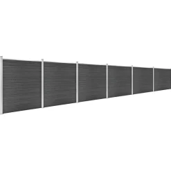 vidaXL Schuttingpanelenset 1045x186 cm HKC zwart