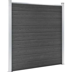 vidaXL Schuttingpanelenset 872x186 cm HKC zwart