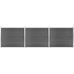vidaXL Schuttingpanelenset 526x146 cm HKC zwart
