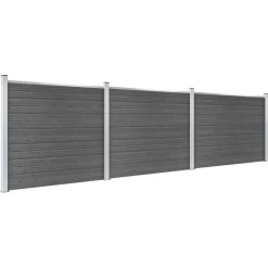 vidaXL Schuttingpanelenset 526x146 cm HKC zwart