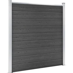 vidaXL Schuttingpanelenset 699x186 cm HKC zwart