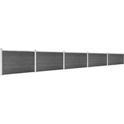 vidaXL Schuttingpanelenset 872x105 cm HKC zwart