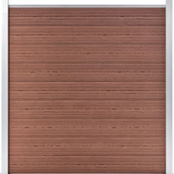 vidaXL Schuttingset 3 vierkant en 1 schuin 619x186 cm HKC bruin