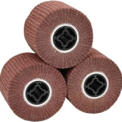 vidaXL Schuurrollen 3 pcs Bruin 12 x 12 x 10 cm Synthetische Vezel