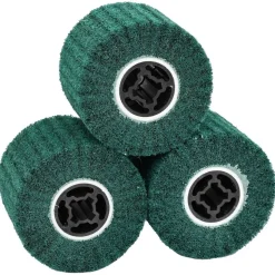 vidaXL Schuurrollen 3 pcs Groen 12 x 12 x 10 cm Synthetische Vezel
