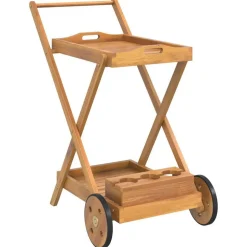 vidaXL Serveerwagen 54x87x90 cm massief acaciahout