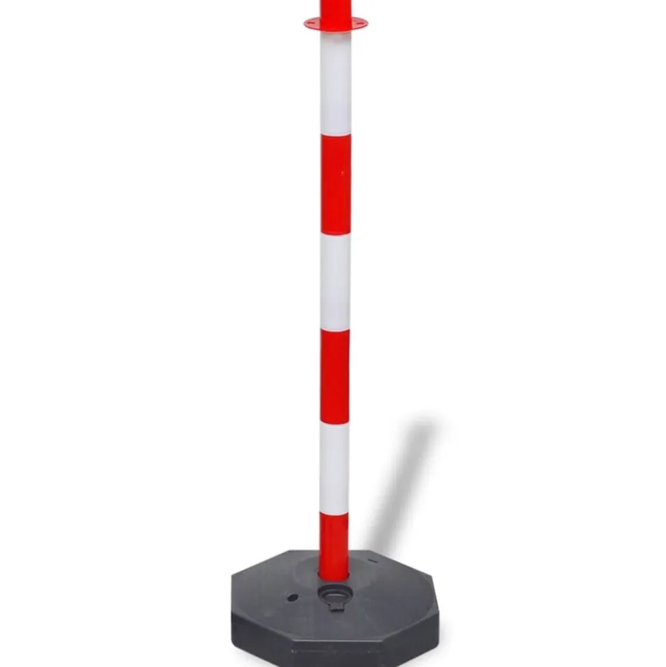vidaXL Set van 4 kettingpalen en 2 kunststof kettingen van 10 m