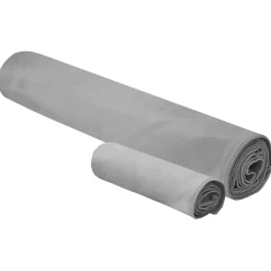 vidaXL Set van Sporthanddoeken 2 pcs Donkergrijs Stof