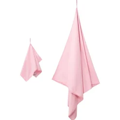 vidaXL Set van Sporthanddoeken 2 pcs Roze Stof