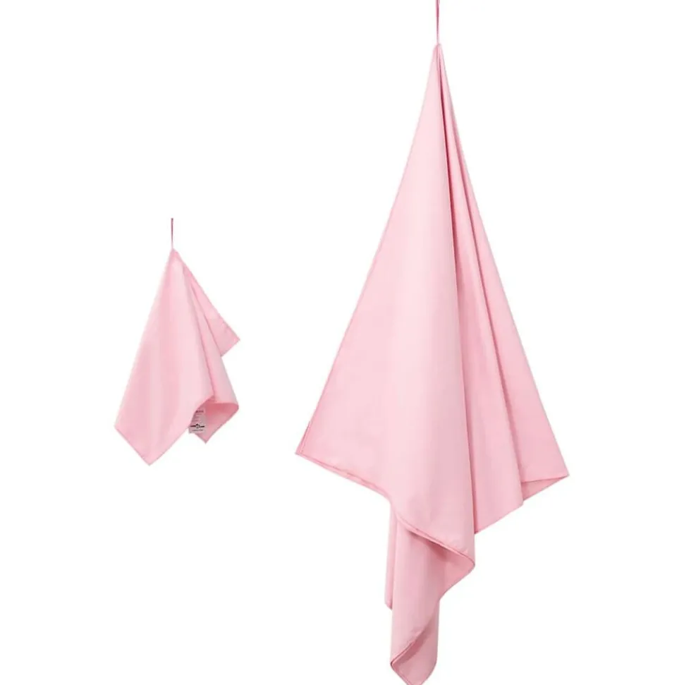 vidaXL Set van Sporthanddoeken 2 pcs Roze Stof
