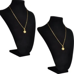 vidaXL Sieradenhouder voor ketting 23x11,5x30 cm zwart 2 st